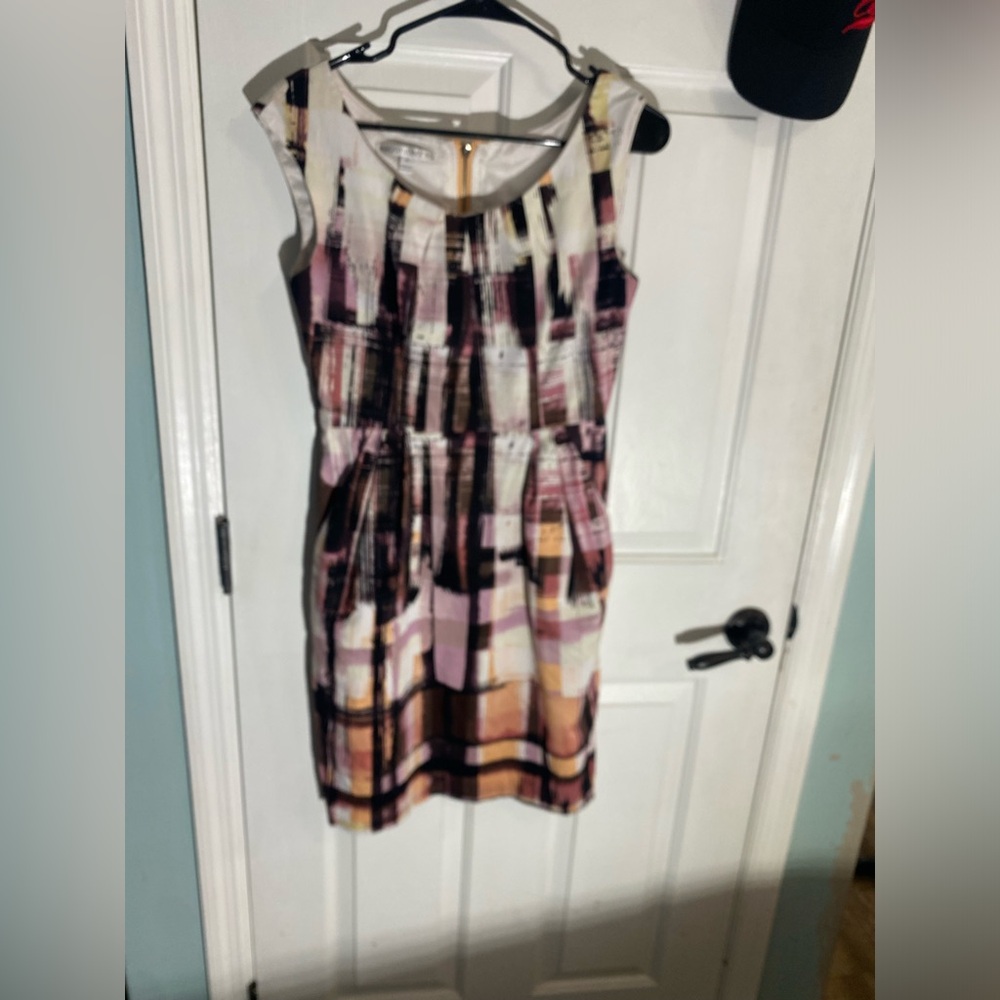 Maggy London Abstract Multicolor Mini Dress